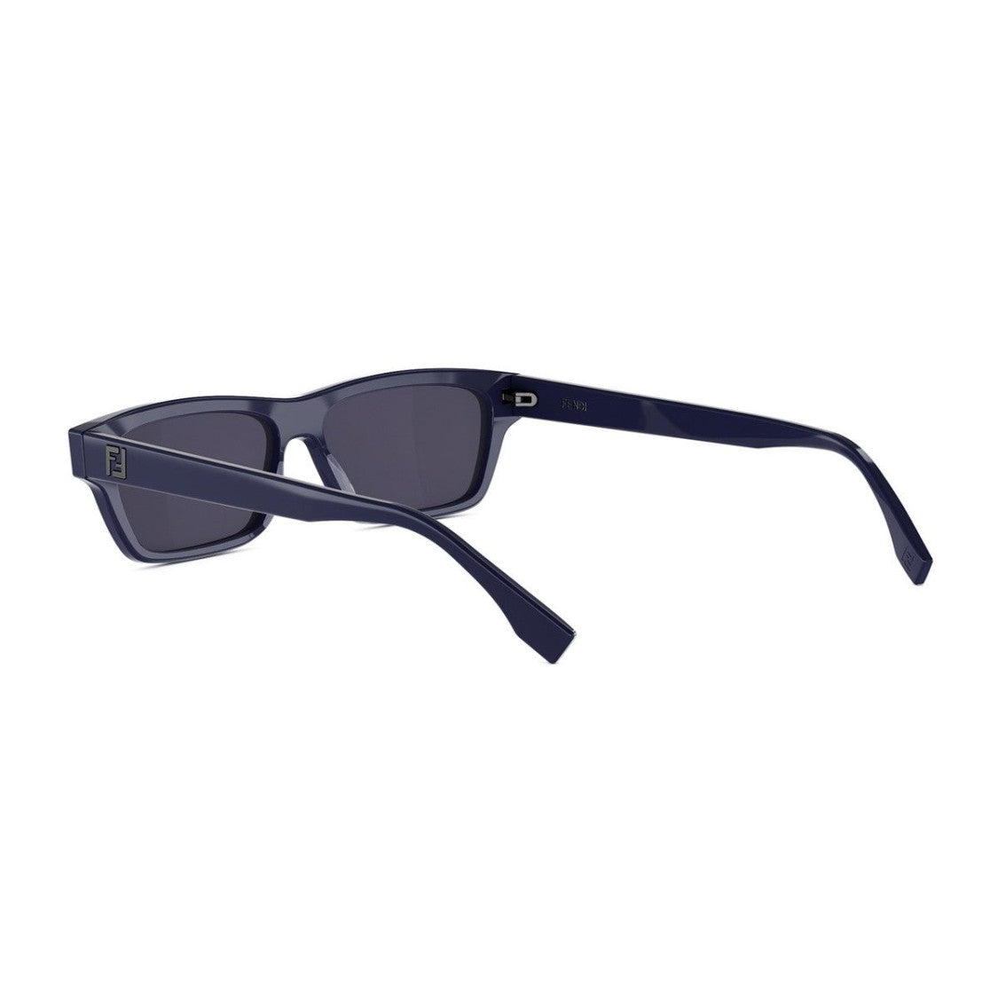 Fendi Dark Blue Ff Squared Acetate Mirrored Sunglasses