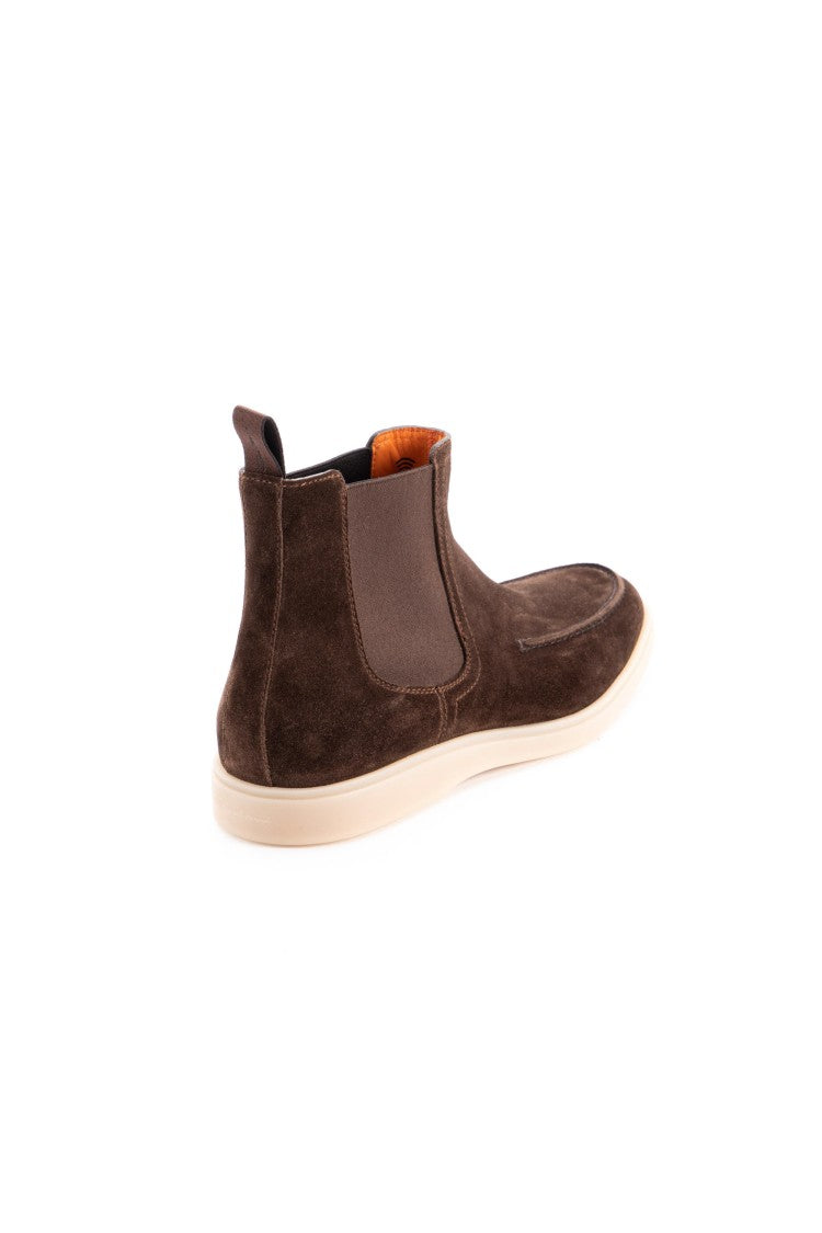 Santoni Handcrafted Suede Non-Slip Boots