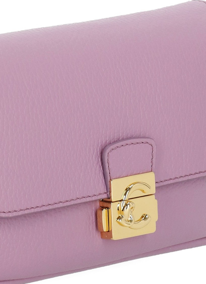 Coccinelle Compact Shoulder Bag With Flap Closure And Gold-Tone Lock