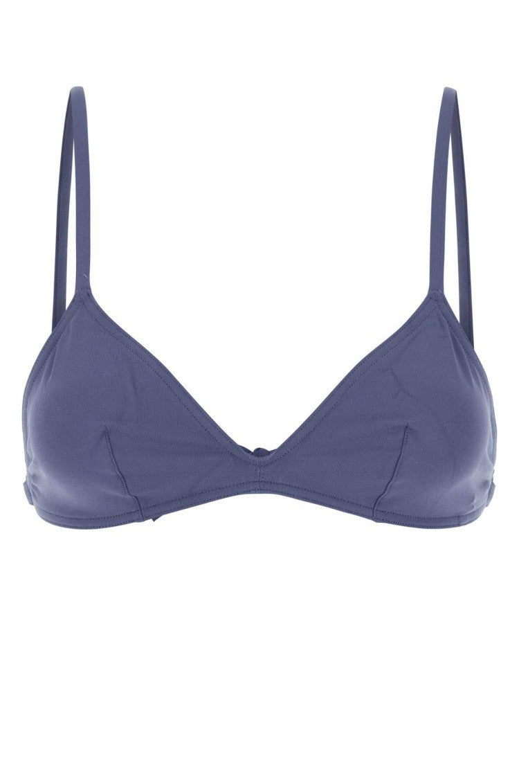 Eres Blu Stretch Nylon Tourbillon Bikini Top