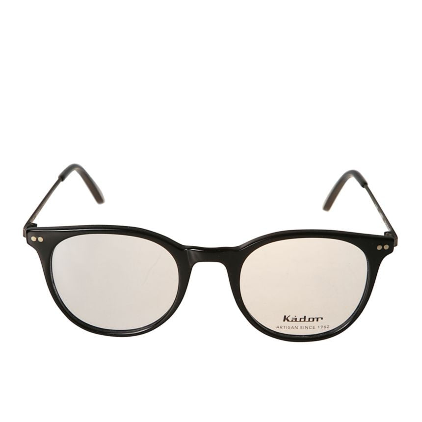 Kador Harry Classic Round Frame Eyeglasses With Textured Metal Temples