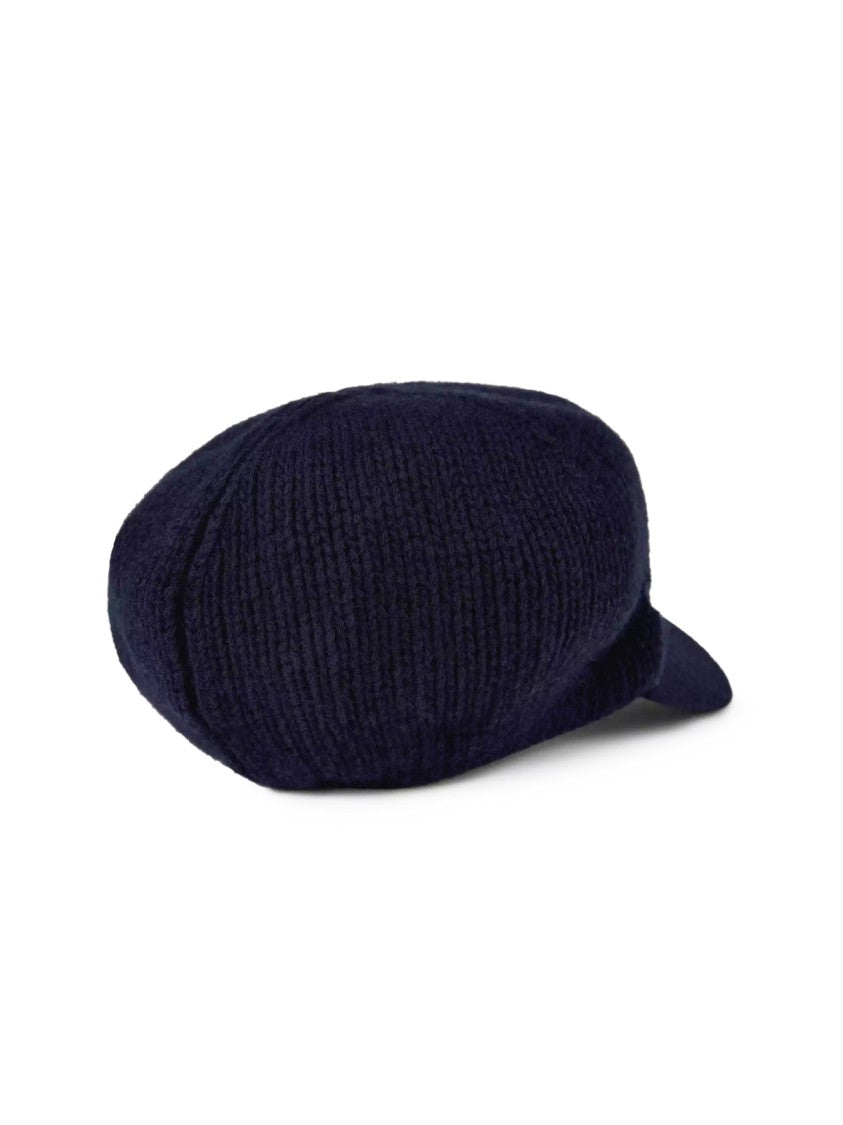 Moncler Logo Patch Virgin Wool Knit Baseball Cap
