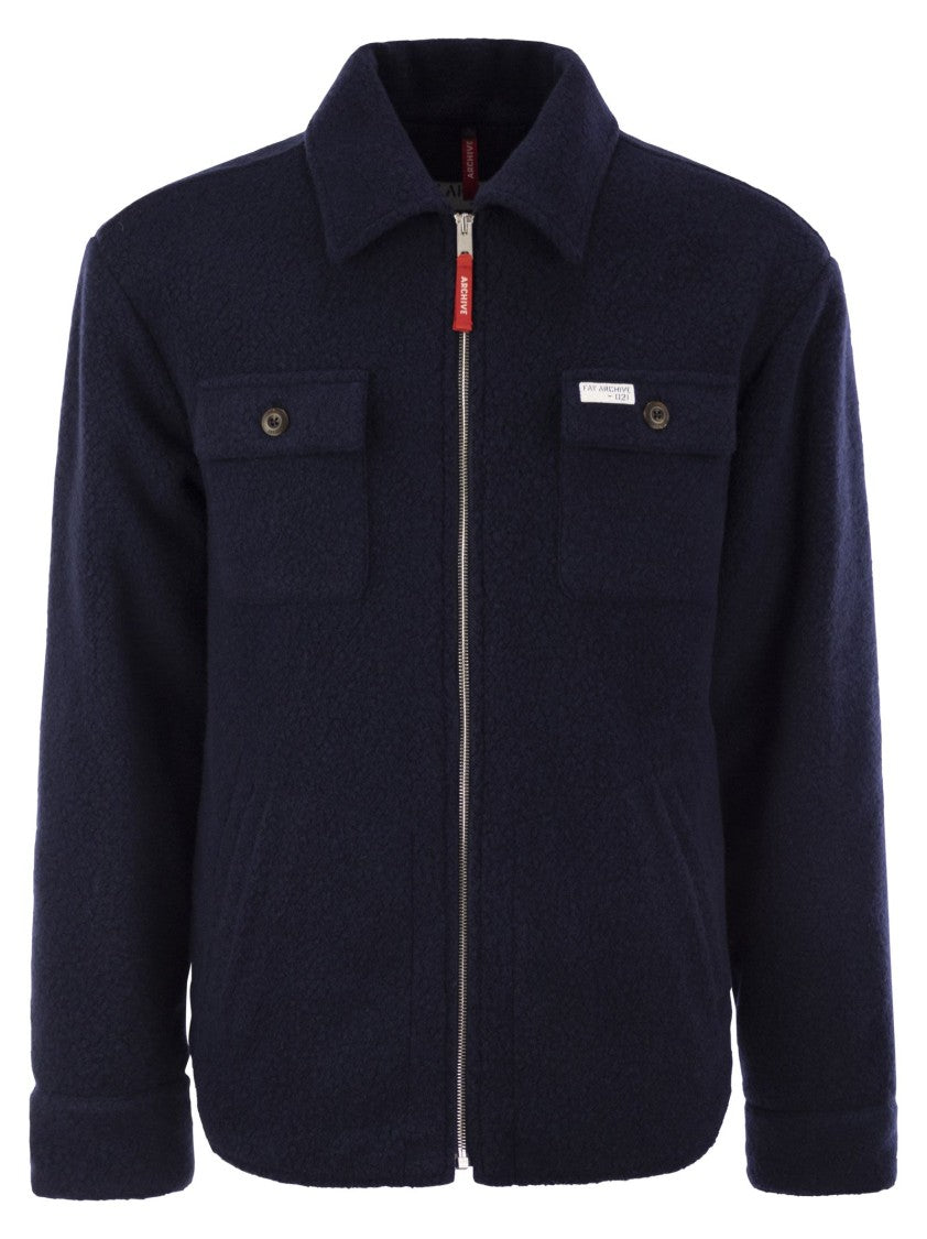 Fay Wool Over Shirt - Fay Archive