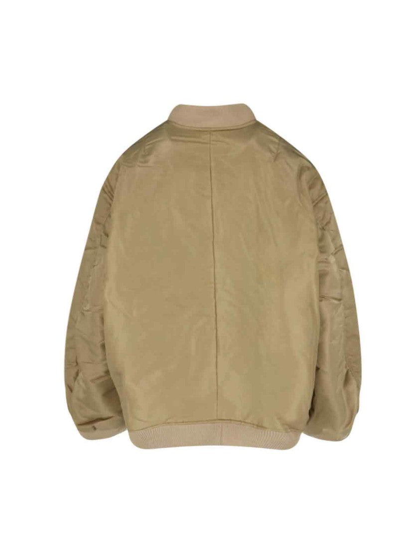 The Frankie Shop Padded Bomber Jacket With Zip Closure And Ribbed Finishes