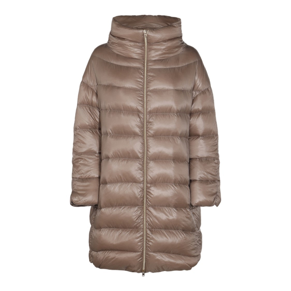 Herno Quilted Puffer Coat With Stand-Up Collar And Full-Length Zipper