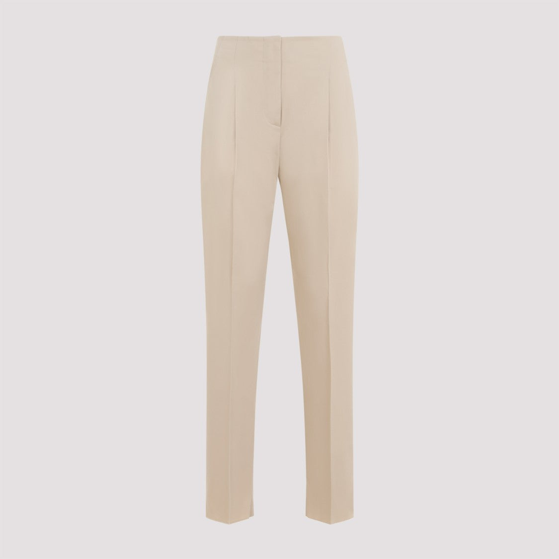 Max Mara Empoli Beige Cotton Twill Pants