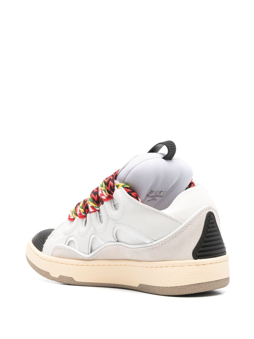 Lanvin Black Curb Sneakers 90S-Inspired Suede Sneakers