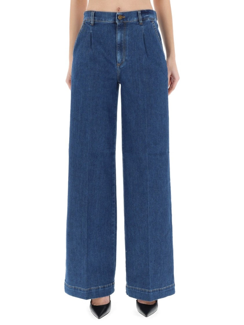 Pt Torino Blue Cotton Poppy High-Waist Jeans