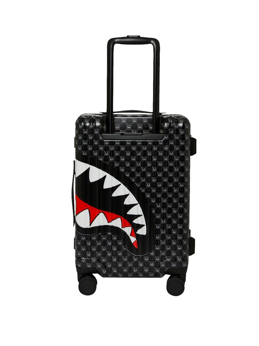 Sprayground Black Sharks In Paris Wtf Bubbly Check Carry-On