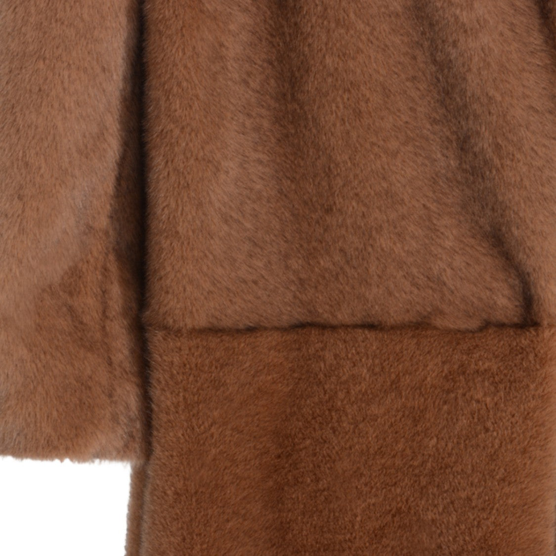 Antonelli Firenze Long Plush Brown Coat With Classic Lapel