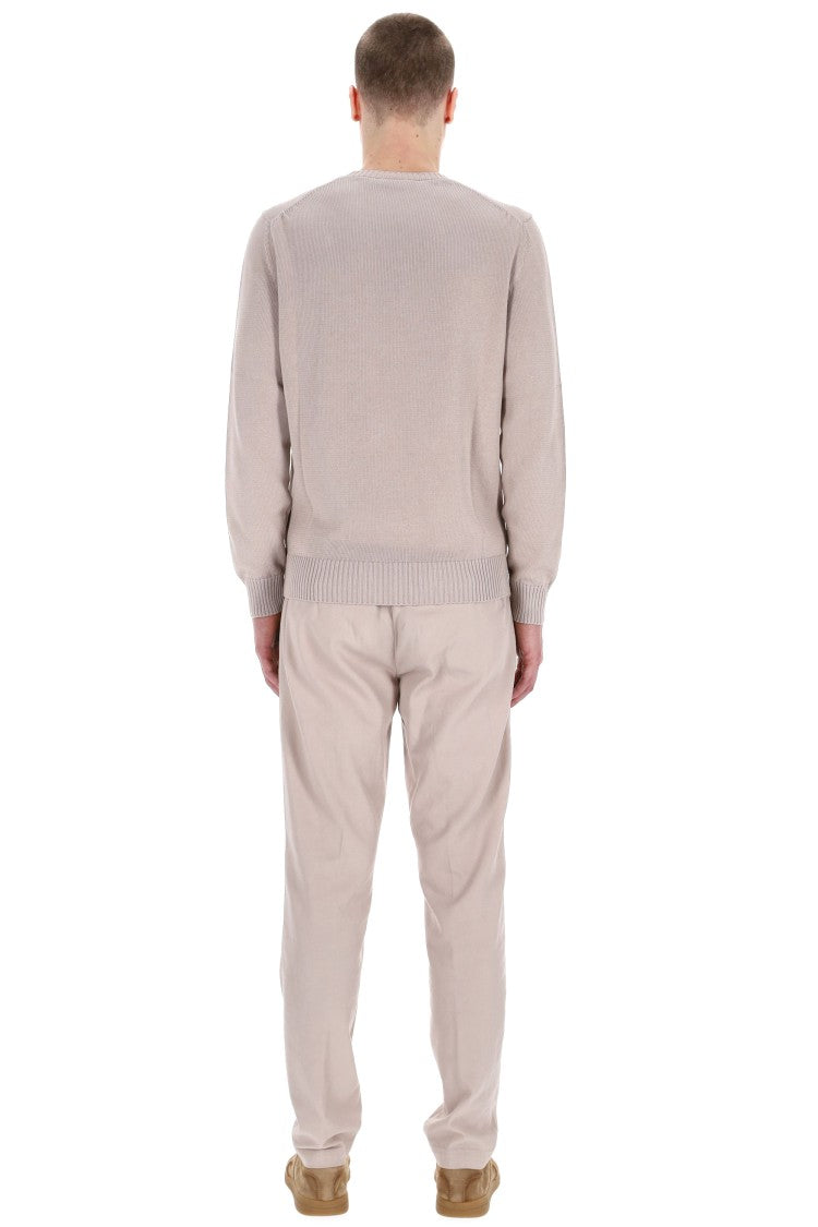 Drumohr Fine Gauge 5 Cotton Crewneck Sweater