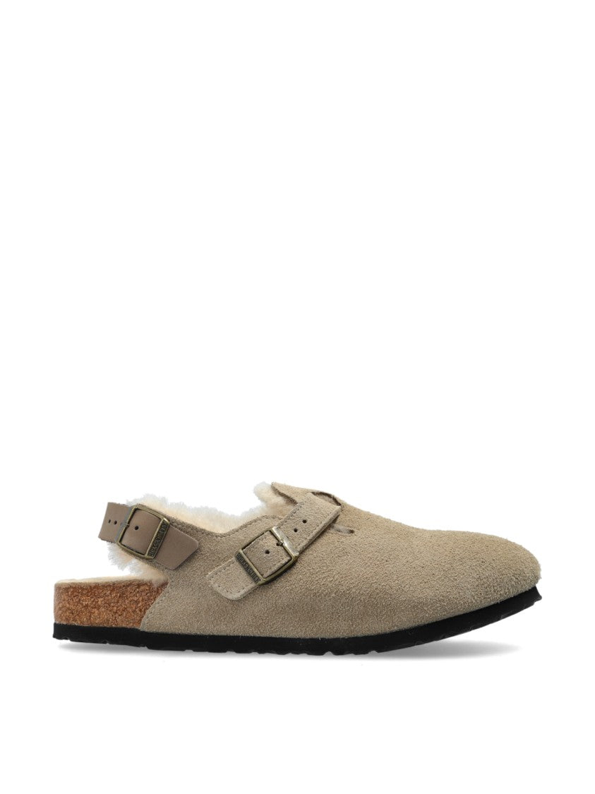 Birkenstock Tokio Shearling Suede Mules