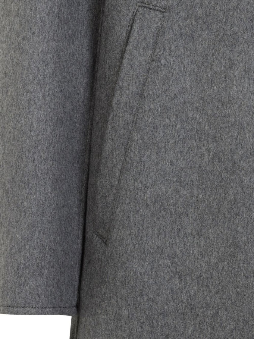 Ami Paris Minimalist Mid-Length Coat