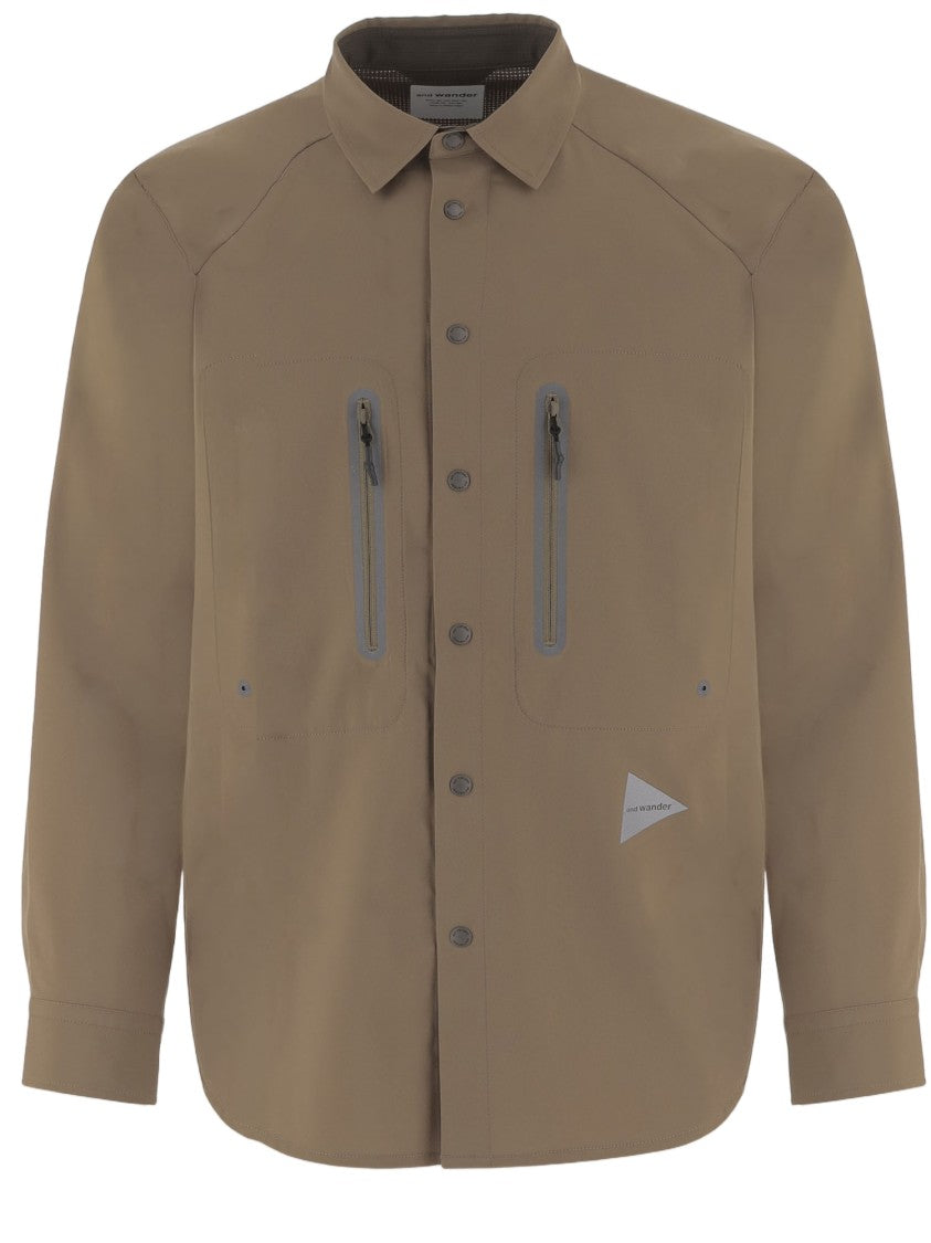 And Wander Nylon Shirt With Contrast Back Panel