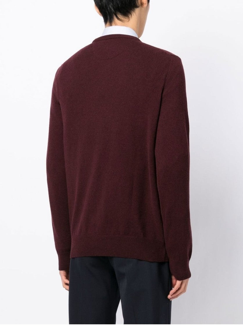 Polo Ralph Lauren Burgundy Wool Crew Neck Pullover