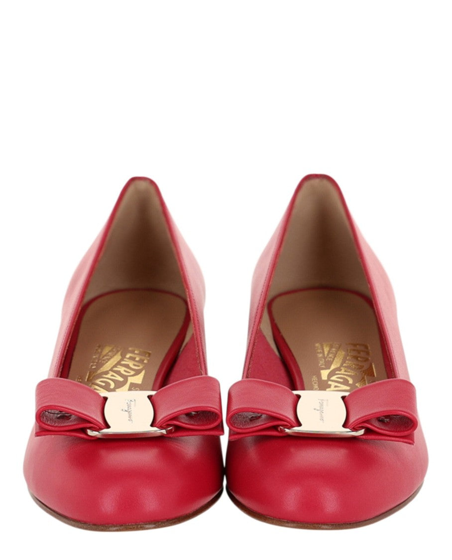 Ferragamo Vara Bow Leather Pumps