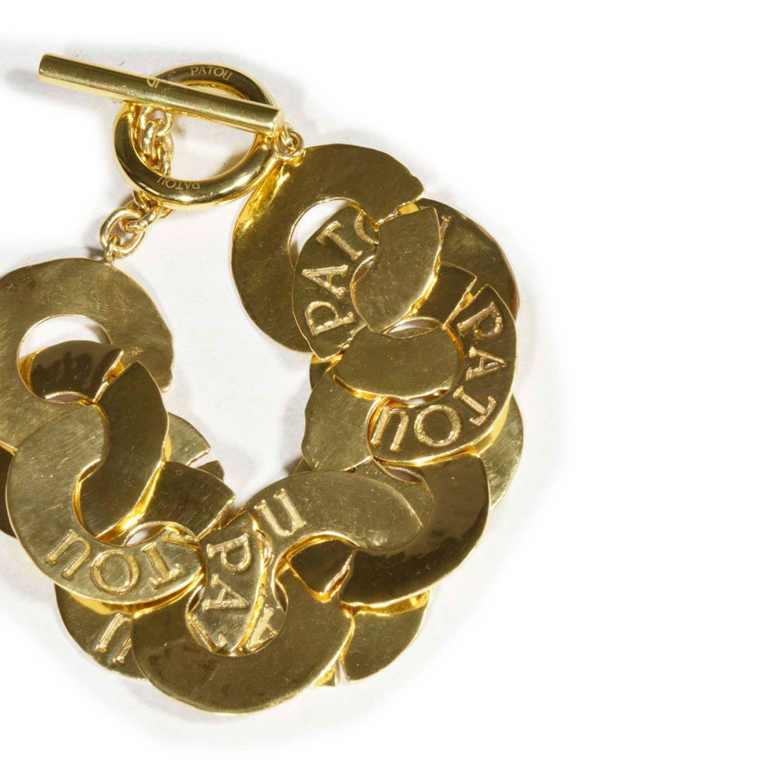Patou Gold Brass Coin Bracelet