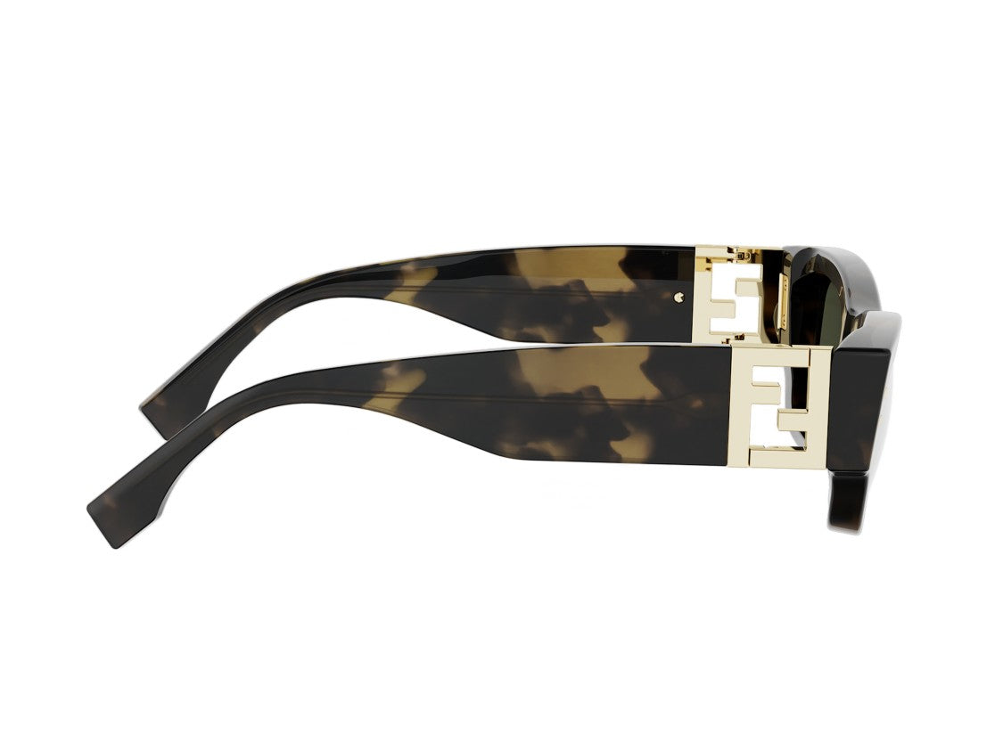 Fendi Fe40234i Tortoiseshell Oversized Square Frame Sunglasses