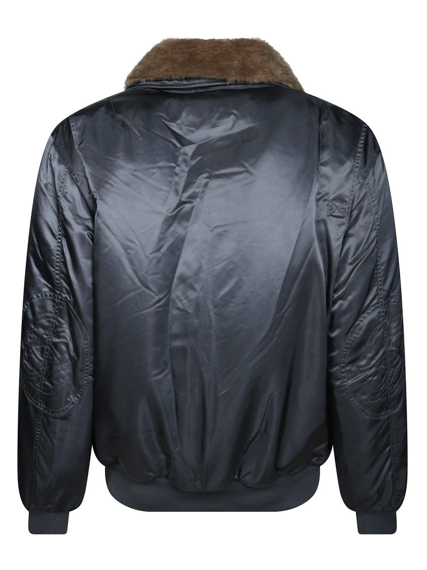 Drôle De Monsieur Fur-Collar Padded Bomber Jacket