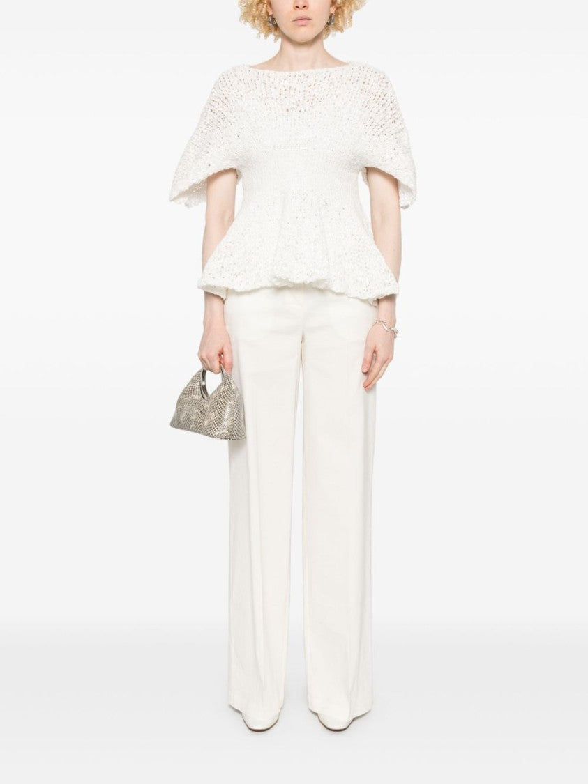 Pinko Wide-Leg Trousers With Concealed Fastening