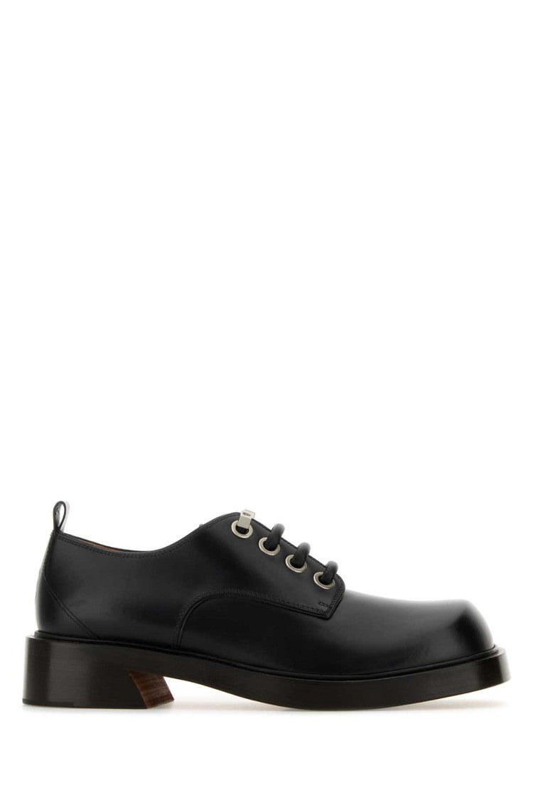 Alexander Mcqueen Black Leather Lace-Up Shoes
