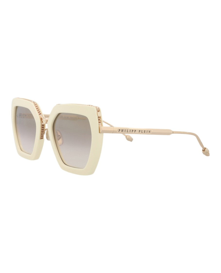 Philipp Plein Cat Eye-Frame Metal Sunglasses