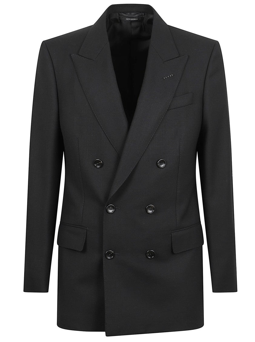 Tom Ford Peak Lapel Double-Breasted Wool Jacket