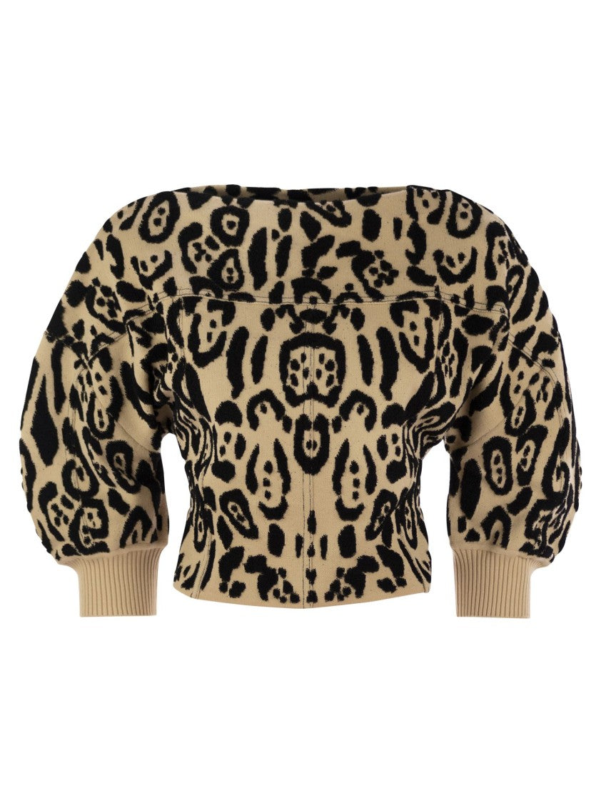 Sportmax Ice - Animal Jacquard Sweater