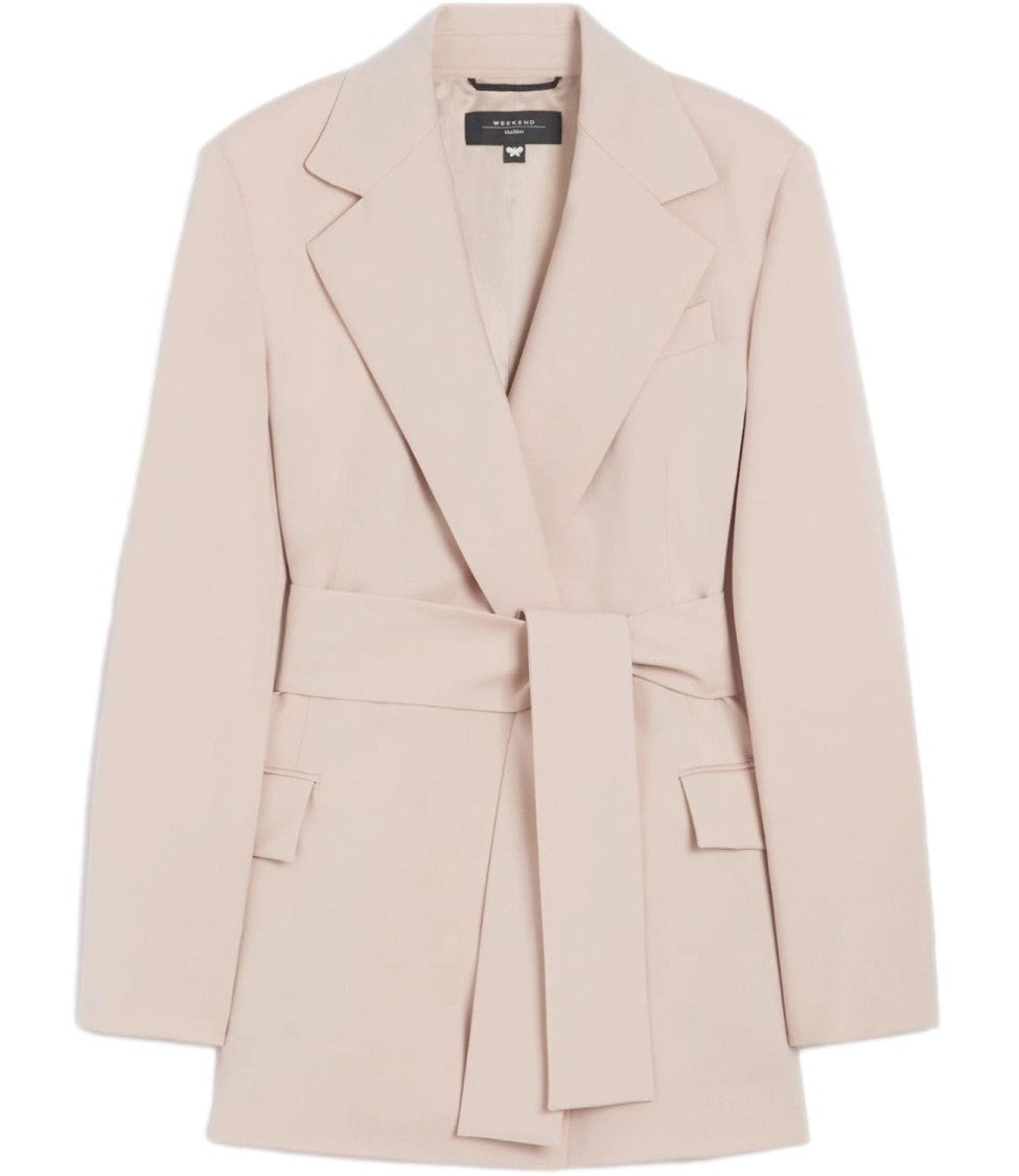 Max Mara Tailored Virgin Wool Blazer With Notched Lapel