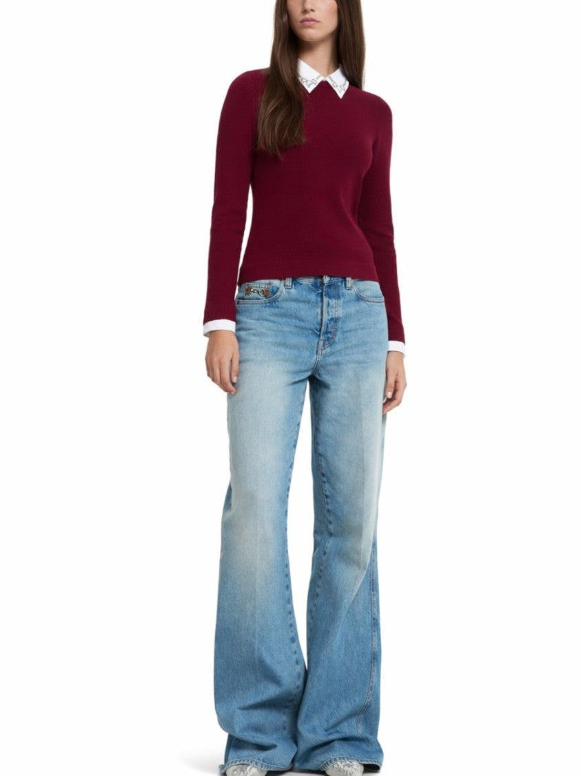 Gucci Light Blue Flare Fit Jeans With Classic Five-Pocket Design