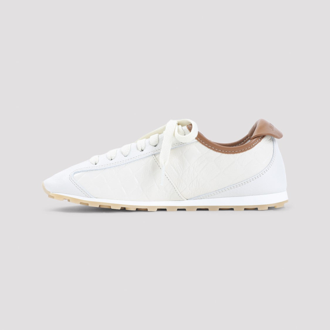 Jacquemus Quilted White Leather Sneakers