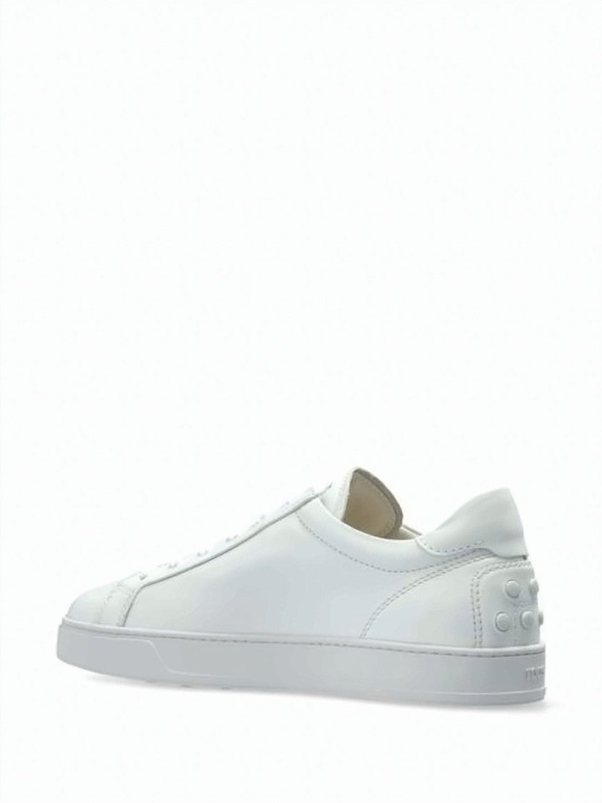 Tod's Calf Leather Sneakers With Lace-Up Design