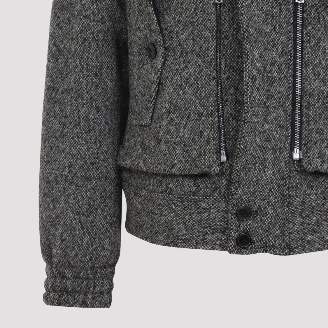 Dries Van Noten Textured Wool Blend Jacket