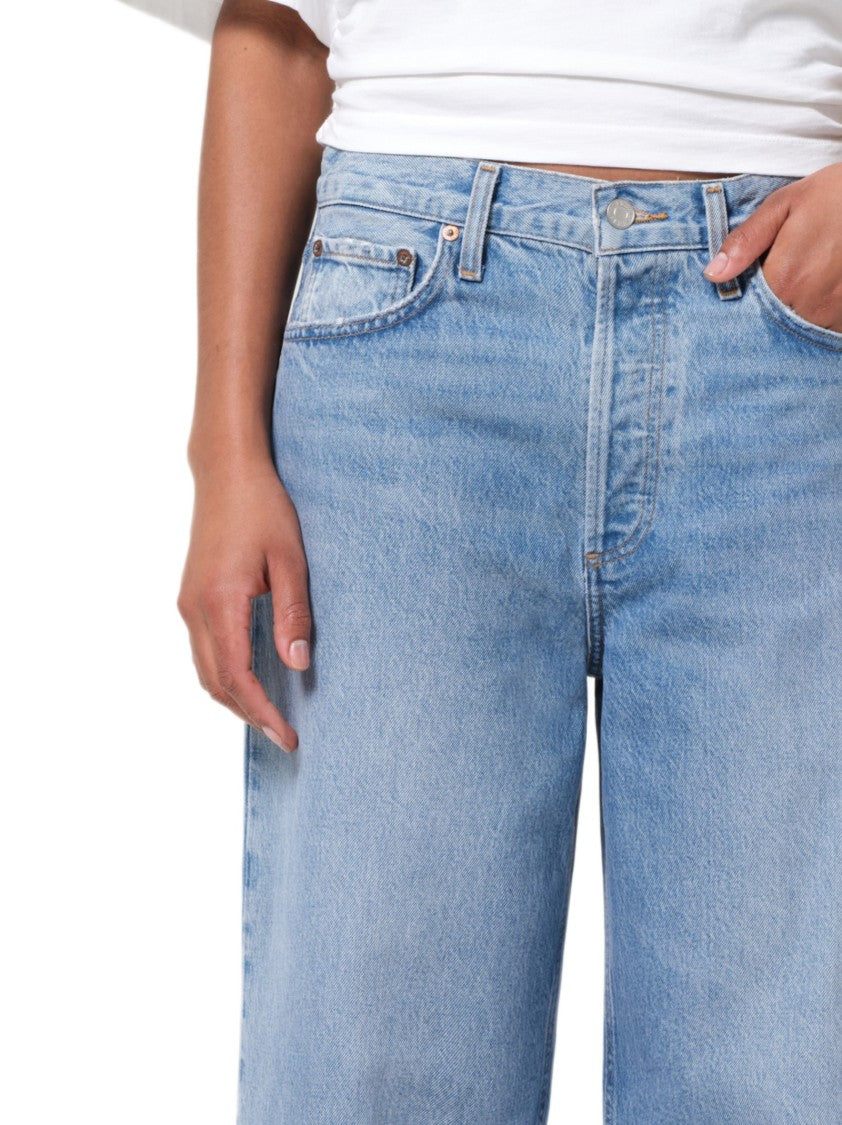 Agolde Baggy Fit Jeans With Medium Rise And Five-Pocket Design