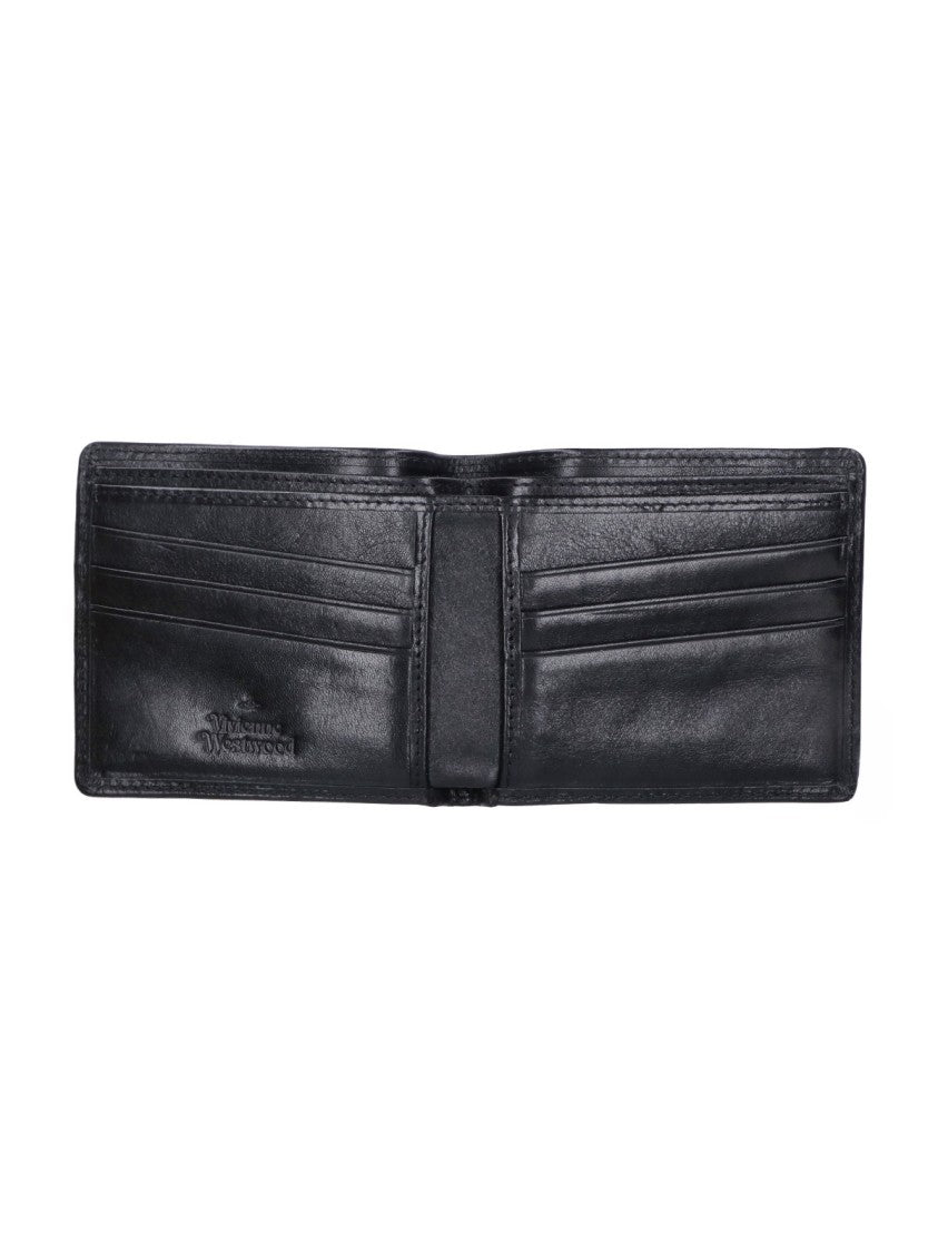 Vivienne Westwood Stuart Check Bi-Fold Wallet With Silver Orb Logo
