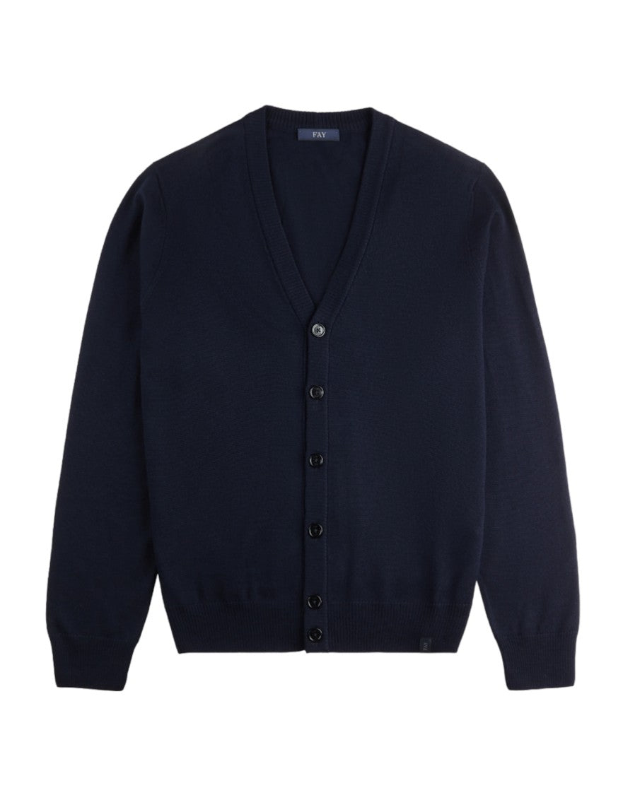 Fay Classic V-Neck Cardigan