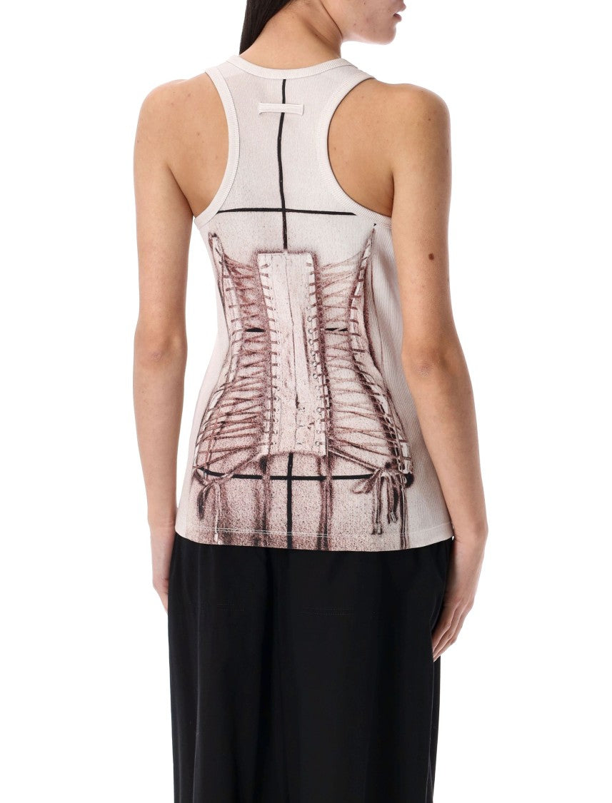 Jean Paul Gaultier Trompe L'oil Corset Tank Top