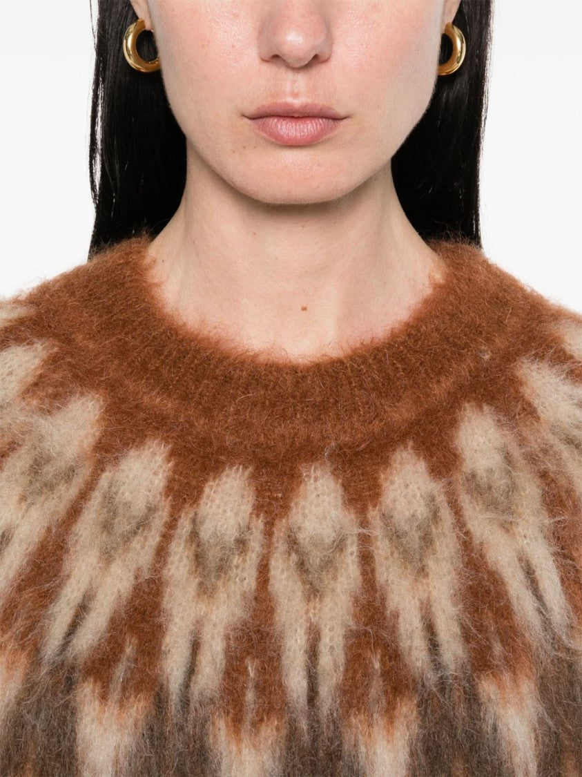 Isabel Marant Étoile Zigzag Pattern Mohair Blend Sweater