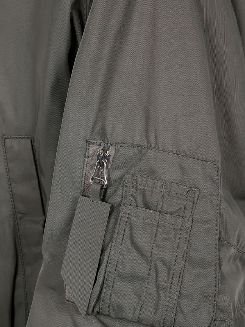 The Attico Bomber Jacket With Bishop Sleeves