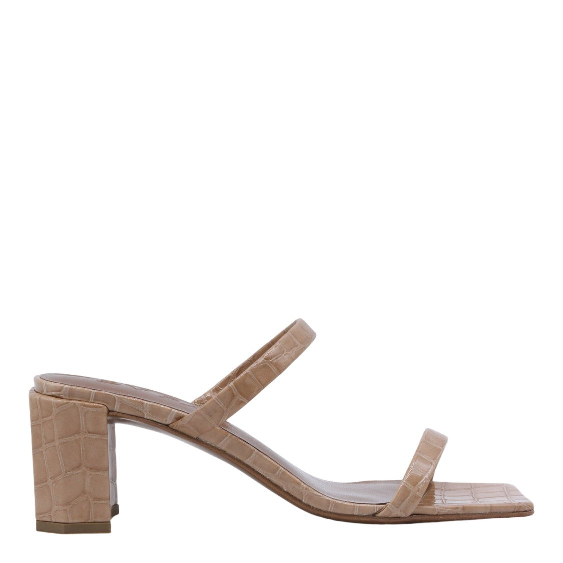 By Far Textured Crocodile Pattern Sandals