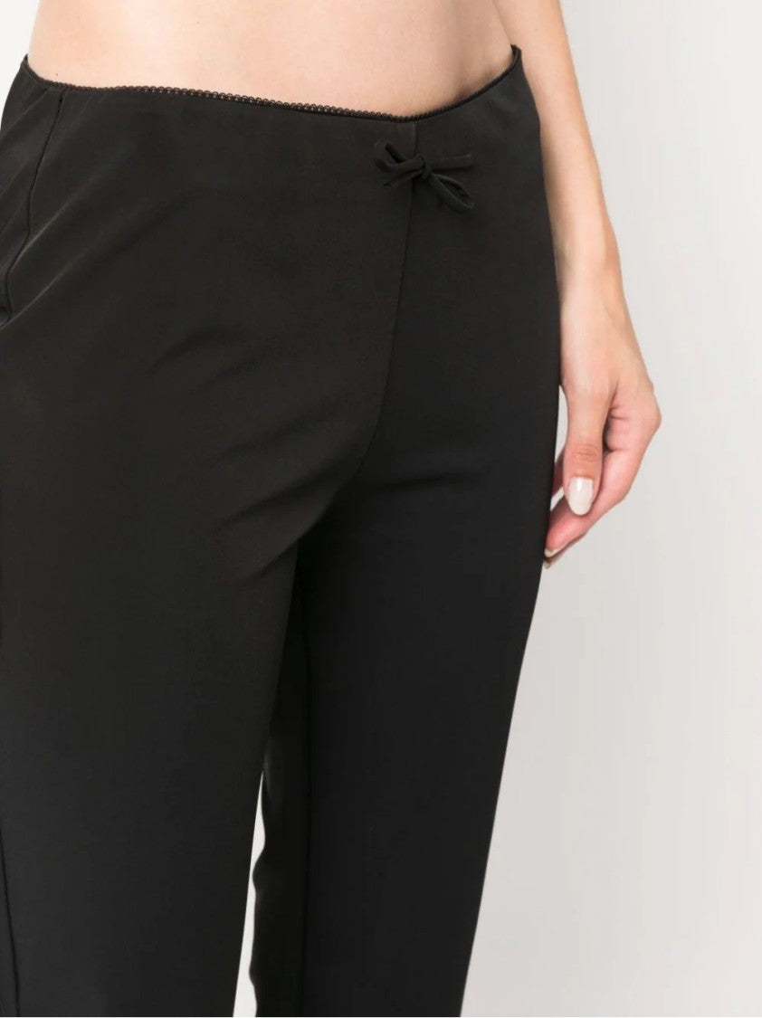 Blumarine Flared Trousers With Bow Detail