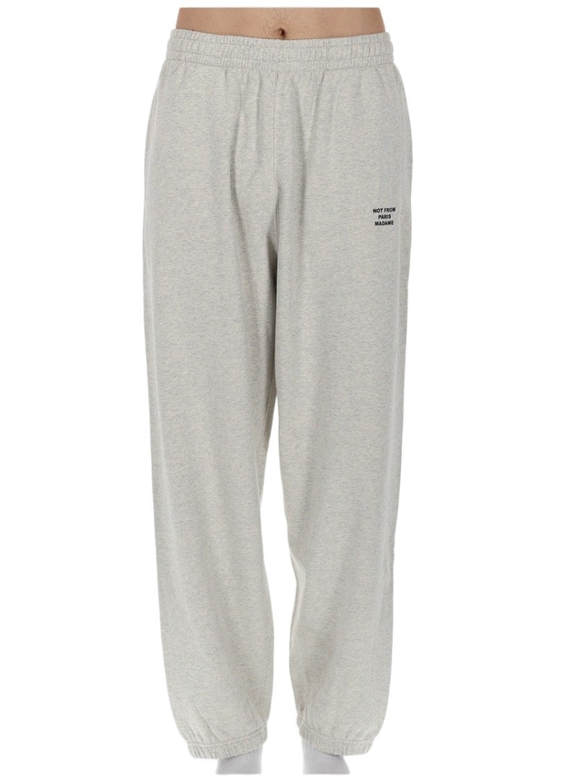 Drôle De Monsieur Relaxed-Fit Heather Grey Cotton Sweatpants