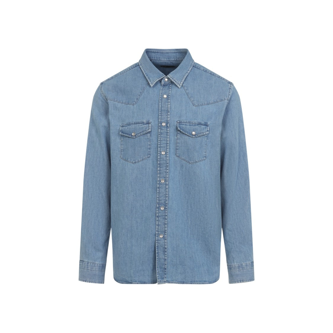 Tom Ford Washed Blue Denim Slim Shirt