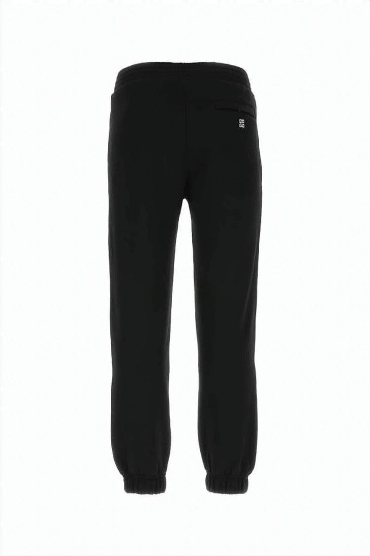 Givenchy Black Jogger Pants With Large Logo And Zip Pocket