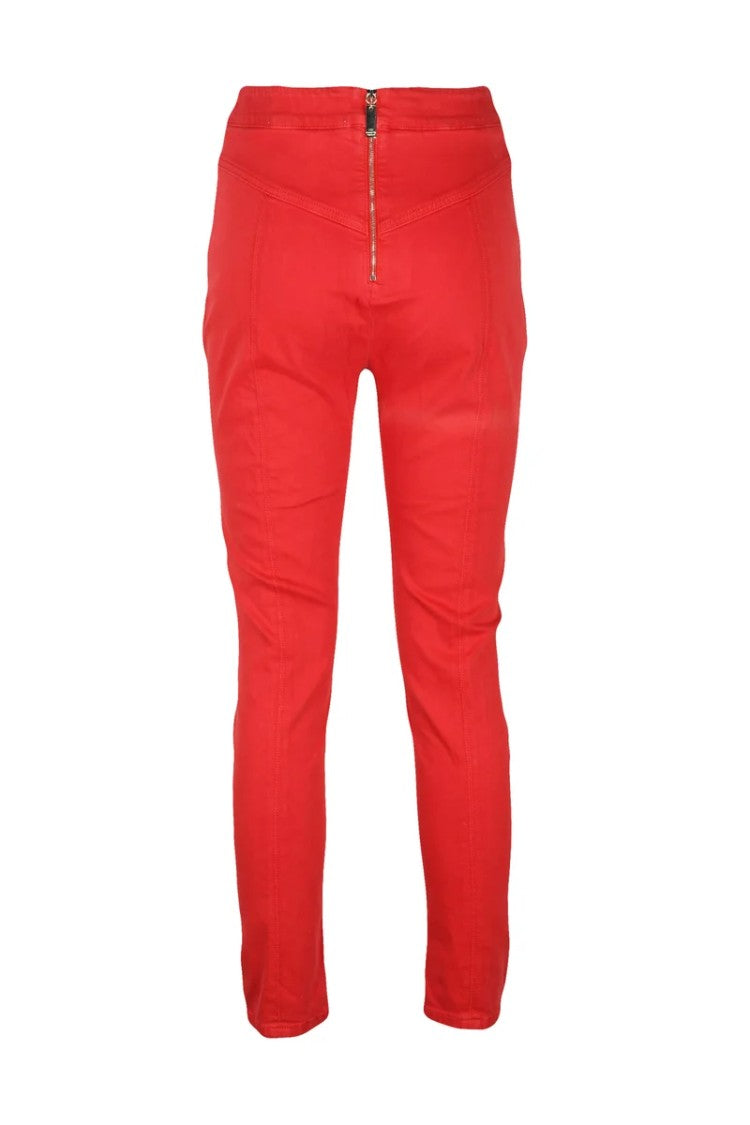 Elisabetta Franchi High Waist Skinny Jeans - Red