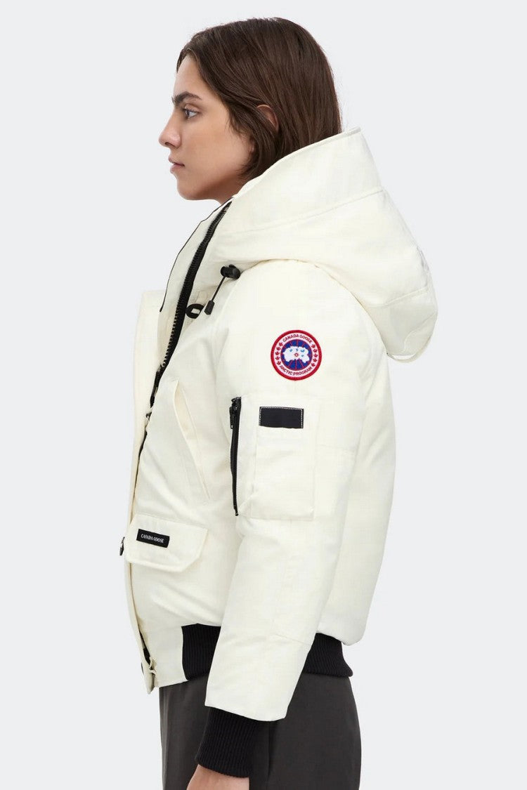Canada Goose White Chilliwack Hooded Polyester-Blend Bomber Jacket