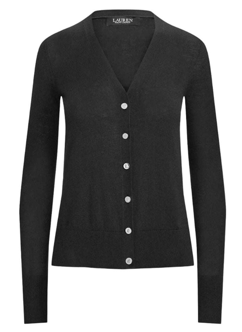 Lauren Ralph Lauren Long Sleeve Cotton-Modal Cardigan With V-Neckline