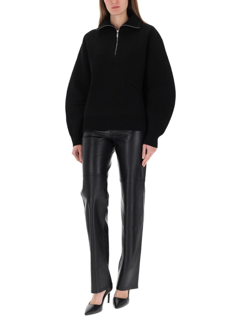 Helmut Lang Apex High Collar Zip-Up Sweater
