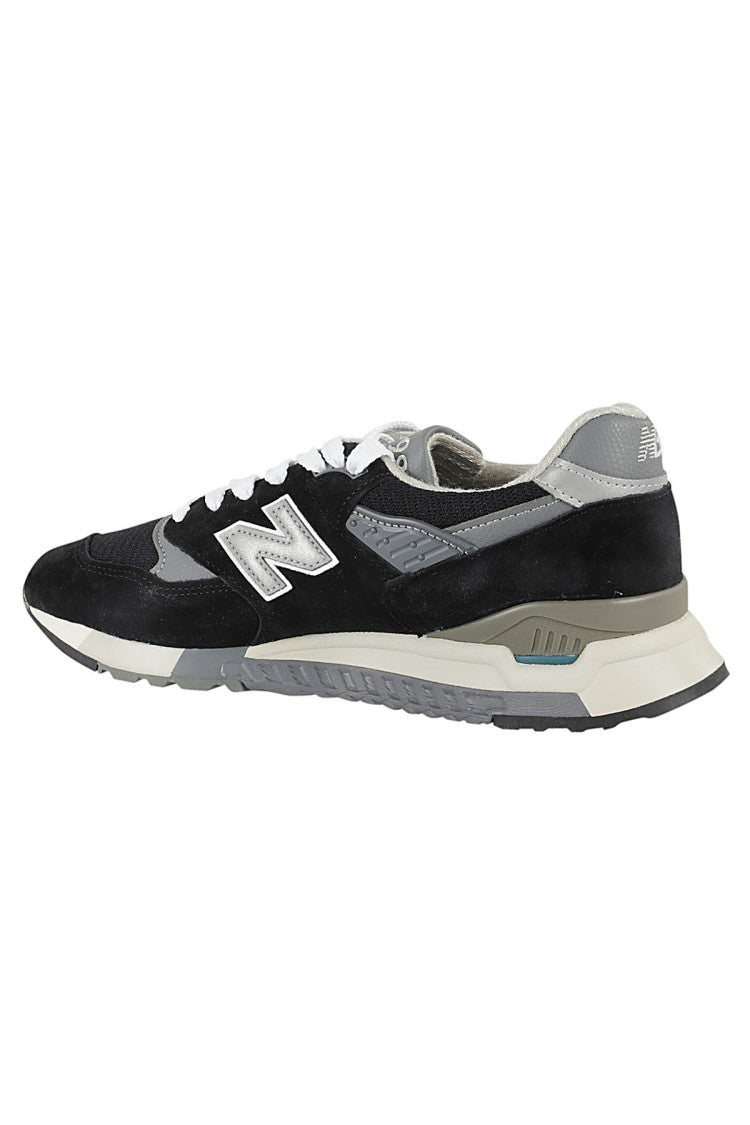 New Balance 998 Black Low-Top Suede Mesh Sneakers