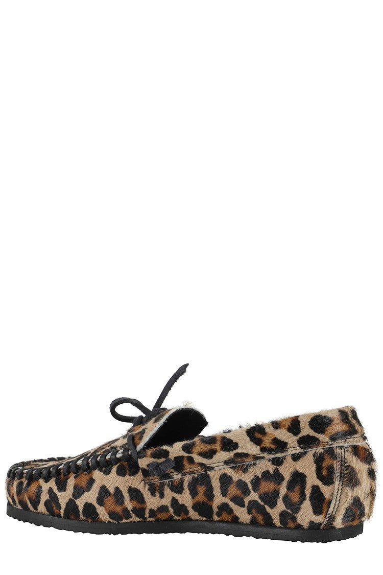 Semi Couture Leopard Print Pony Hair Loafers